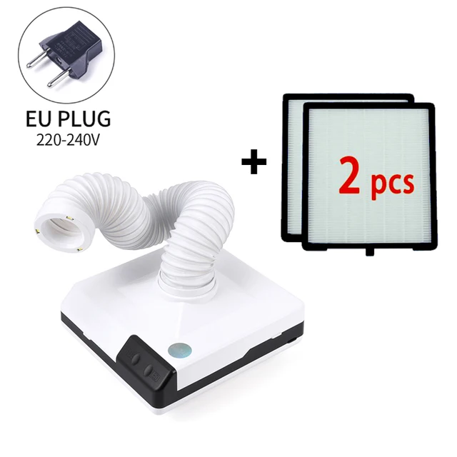 Пылесос для маникюра и педикюра white abs plastic 60w