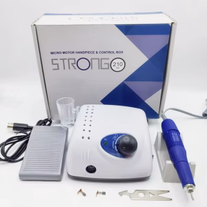 Профессиональная машина для ногтей 65 Вт strong 210 micro host + новая версия, 40000 об/мин